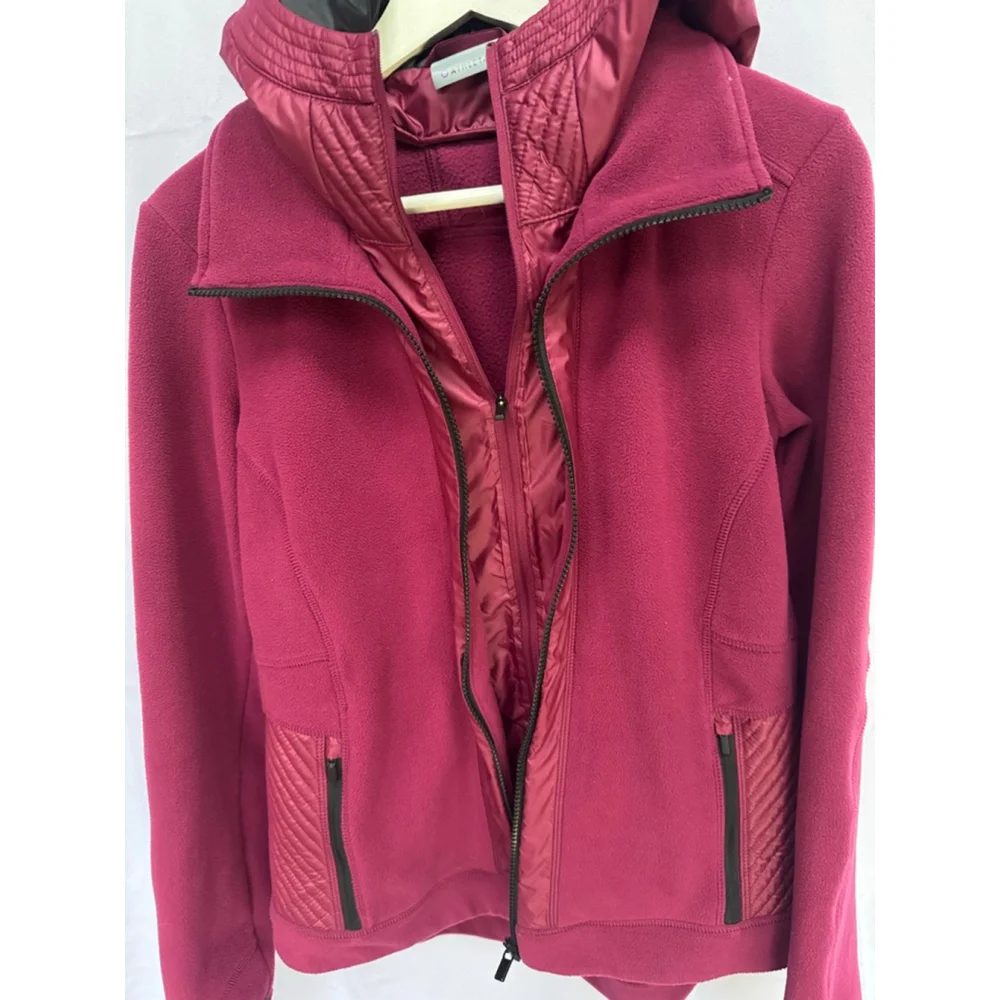 Athleta Unstoppable Fleece Lined Full Zip Jacket Chilled Sangria Small - Picture 5 of 11
